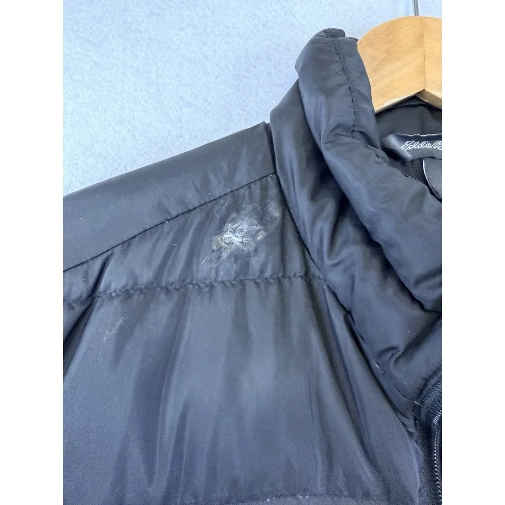 EDDIE BAUER Black Warm EB650 DOWN WINTER JACKET Puffer Hike Ski Coat Men's S - Picture 3 of 7